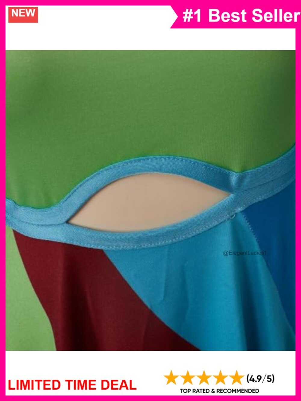 Spandex Mini Dress Bodycon Cut-Out Backless Sleeveless Club Party - Picture 5 of 5